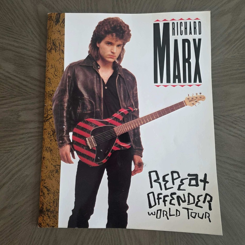 Vintage Richard Marx Repeat Offender World Tour Program 1989 Concert Memorabilia